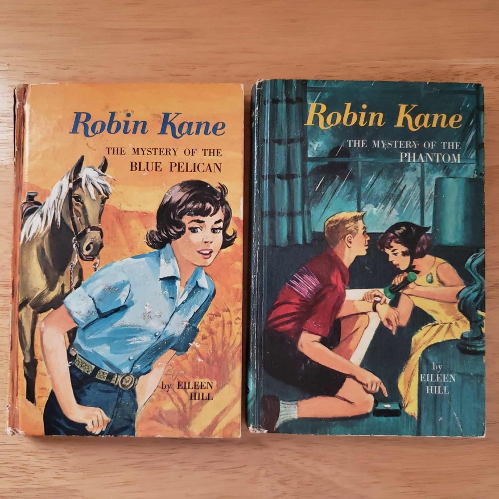 Robin Kane Mystery Lot‎ of 2 HC 1966 – Blue Pelican #1 & Phantom #2 Eileen Hill